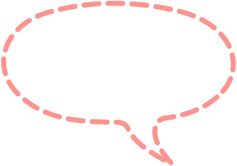 Dashed speech bubble
