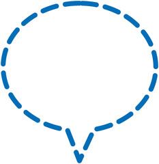 Dashed speech bubble