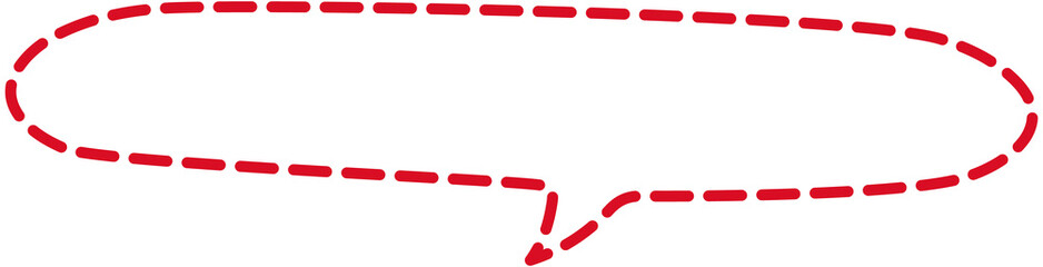 Dashed speech bubble