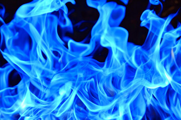 Blue flame of pure energy and passion