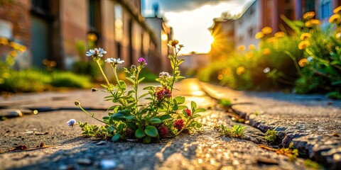Tiny Wildflowers & Resilient Greenery Reclaiming Urban Spaces: A Documentary Photography Approach