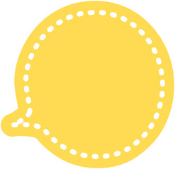 Speech bubble dotted line shape