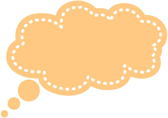 Thinking Cloud Bubble dotted line shape
