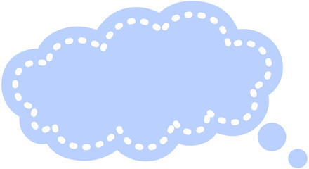 Thinking Cloud Bubble dotted line shape