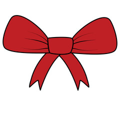 Christmas red bow graphic