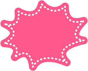 Explosion bubble dotted line shape
