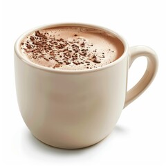 Obraz premium Steaming mug of hot chocolate topped with whipped cream and chocolate sprinkles, perfect for a cozy winter treat