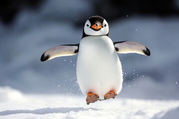 Fototapeta premium a dancing penguin 