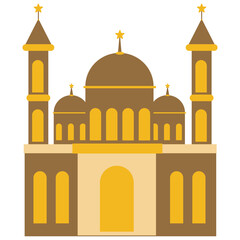 Eid Al-fitr Mosque Icon Illustration