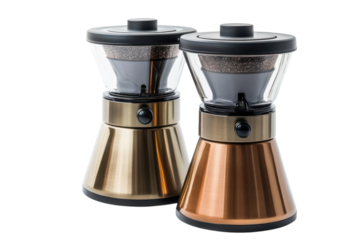 High-Quality Coffee Grinders Isolated on transparent Background for Culinary Arts and More