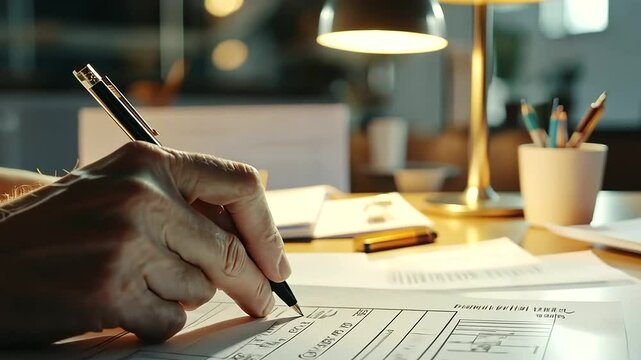 Last Minute Study Session with Notes and Diagrams under Lamps