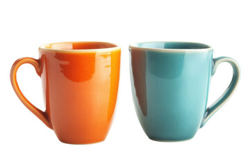 Stylish Coffee Mugs Isolated on transparent Background Perfect for Interior Design Projects