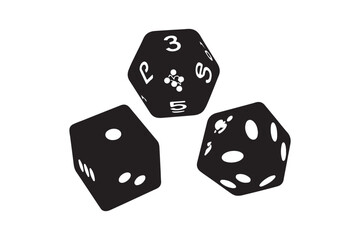 Unique Dice Silhouette Bundle
