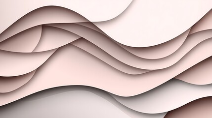 Abstract Layered Paper Wave Design in Pastel Tones