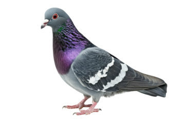 Pigeon Isolated on transparent Background for Ornithology Studies and Creative Projects
