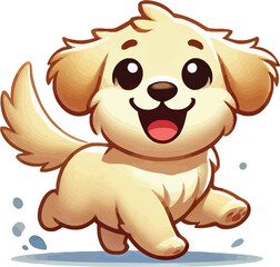 Fototapeta premium Cute cartoon dog Vector Icon Illustration Animal Nature Icon
