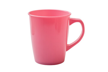Transparent plastic mug isolated on a transparent background for product presentation use