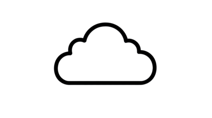 cloud computing icon isolated on white background 