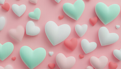 seamless background with hearts