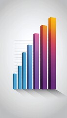 A Bar Chart with Upward Trend Symbolizing Business Growth and Success
