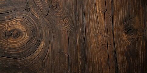 Obraz premium Dark Wood Texture Background Surface Top View. Old and Weathered. Detailed Grain Texture. Natural Organic Texture. Deep Dark Tones. Ideal for Rustic or Vintage Backgrounds. Textured Designs Template