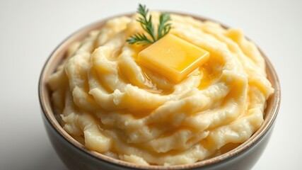 Creamy Mashed Potatoes with Butter - Gourmet Dish Photography