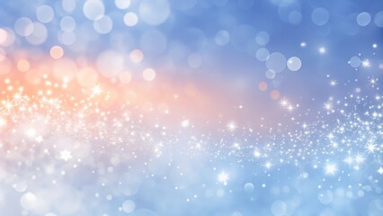 Obraz premium Pastel Bokeh Background Sparkling Stars and Soft Light, Abstract, Festive, Winter Background, bokeh