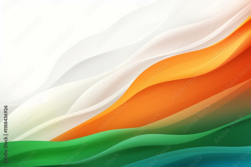 Poster flowing dynamic colorful waves creating a modern abstract background
