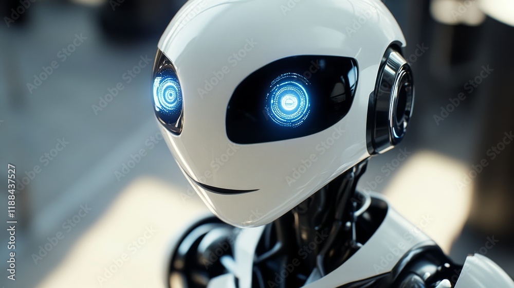 Poster advanced artificial intelligence concept illustrating future technological singularity with deep lea