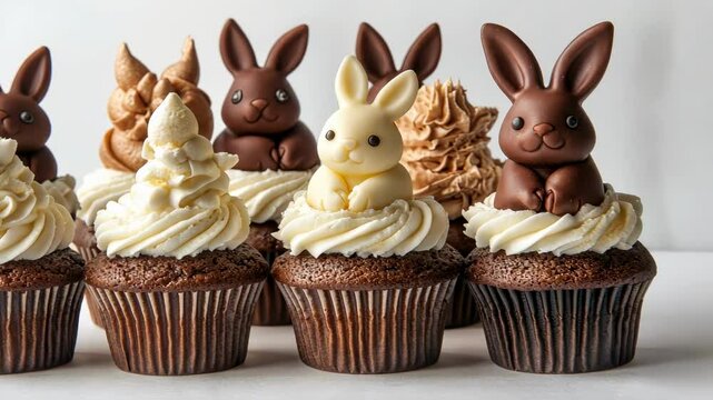 Easter bunny cupcakes , funny Easter treats for kids