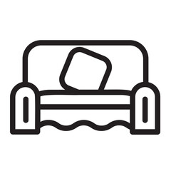 sofa line icon