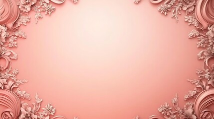Pink Floral Frame Elegant Design Background