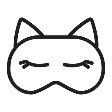 recommend clip art: Sleeping Mask line icon