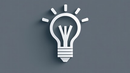3D lightbulb icon; idea, innovation, solution, creativity concept.