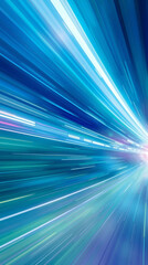 Fototapeta premium Blue Light Motion Trails in a Dynamic Background