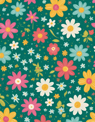 seamless pattern with flowers