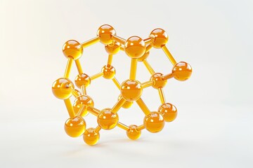 Clear Pixel Image of Conceptual 3D Model of a Butter Molecule Magnified