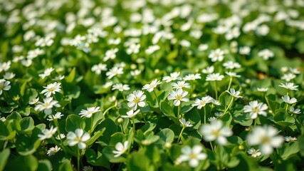 Green White Clover Field - Summer Meadow