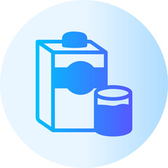 Milk gradient icon