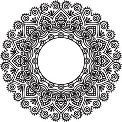 Beautiful flower art and mandala vector design