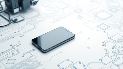 Irish Tech Smartphone, White Background, High-Quality Image