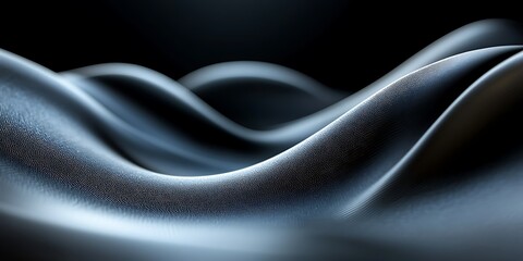 Fototapeta premium Abstract dark blue waves, flowing design, background texture