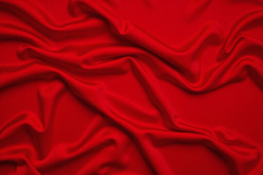Romantic elegant setup with rich velvety red fabric