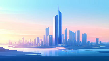 Fototapeta premium modern city skyline