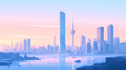 Fototapeta premium modern city skyline