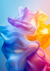 An Elegant Wavy Colorful Gradient Abstract Background Featuring Seamless Transitions of Vibrant Colors, Designed for Smooth, Captivating, and Stylish Wallpapers. Generative Ai