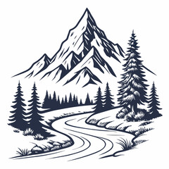 Obraz premium winter forest landscape