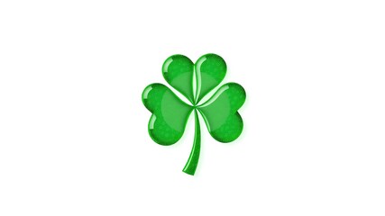 Shamrock Design, Clean White Background,  Bright Photography