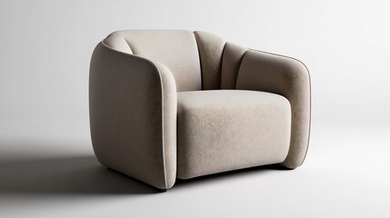 Beige Modern Armchair: Elegant and Comfortable Seating