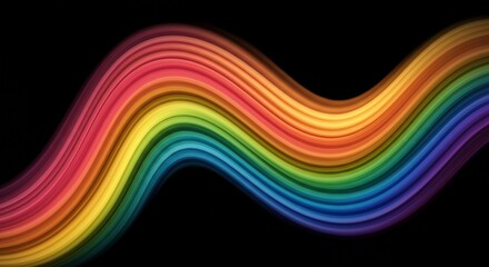 Rainbow Wave Abstract: A mesmerizing abstract background of colorful waves, flowing and swirling in vibrant hues, capturing the essence of energy and dynamism.